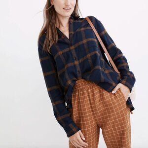 Madewell Flannel Oversized Ex-Boyfriend Shirt in Forbell Plaid
